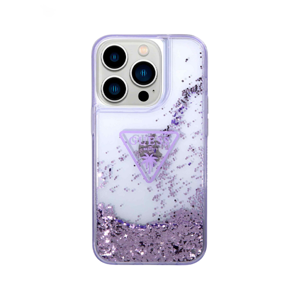 CARATULA GUESS TRANSLUCENT TRIANGLE IPHONE 14 PRO MAX MORADO
