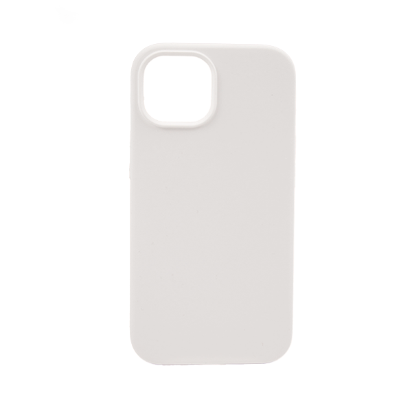 CARATULA SILICON TIPO ORIGINAL S/LOGO IPHONE 15/14/13 BLANCO