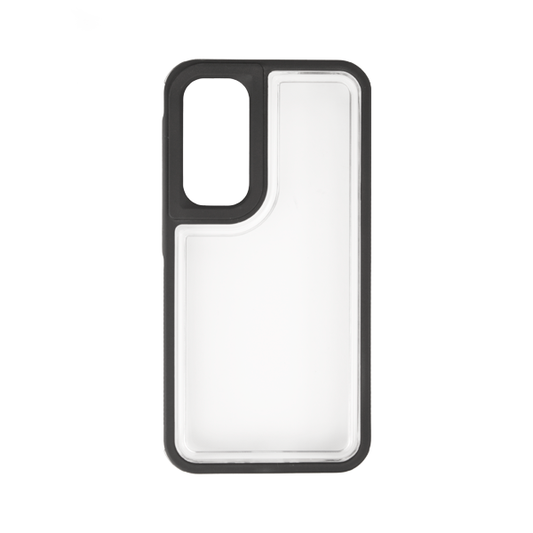 CARATULA BUMPER SAMSUNG A35 TRANSPARENTE/NEGRO