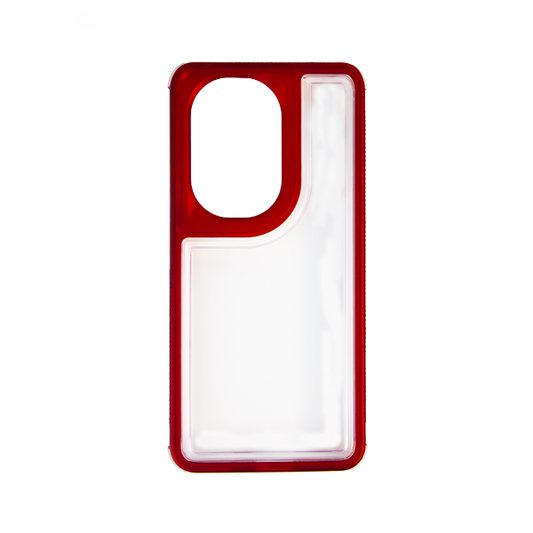 CARATULA BUMPER OPPO RENO 11 TRANSPARENTE/ROJO