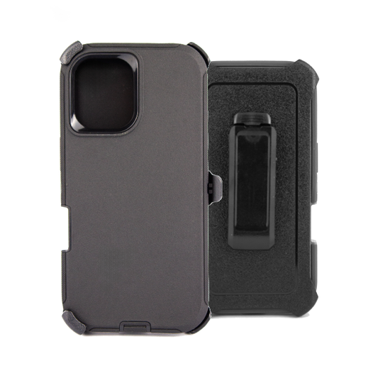 ESTUCHE TIPO DEFENDER IPHONE 16 NEGRO CON CLIP