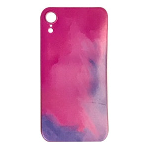 CARATULA TPU ACUARELA IPHONE XR ROJA/ROSA (6697237774544)