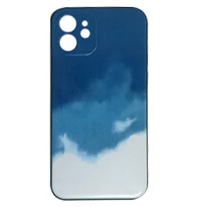 CARATULA TPU ACUARELA IPHONE 11 VERDE/AZUL (6697237119184)