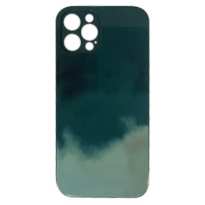 CARATULA GLASS ACUARELA IPHONE 12 PRO VERDE/VERDE (6697242165456)