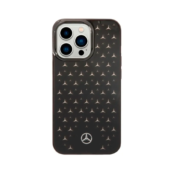 CARATULA MERCEDES BENZ STAR PATTERN IPHONE 14 PRO MAX NEGRA