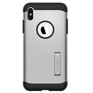 CARATULA SLIM ARMOR SPIGEN IPHONE XS MAX PLATA (6697212412112)