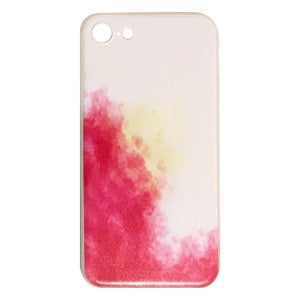 CARATULA TPU ACUARELA IPHONE 7/8/SE2 BLANCA/ROJA (6697229942992)