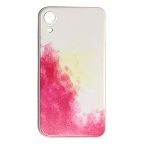 CARATULA TPU ACUARELA IPHONE XR BLANCA/ROJA (6697273753808)