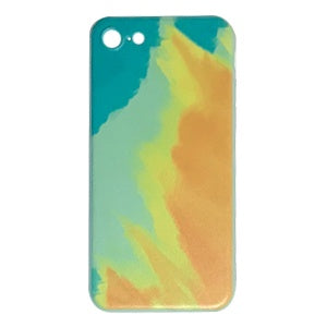 CARATULA TPU ACUARELA IPHONE 7/8/SE2 AQUA/AMARILLO (6697277751504)
