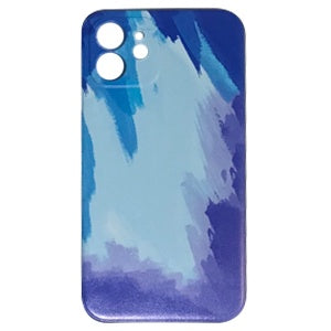 CARATULA TPU ACUARELA IPHONE 12 GRIS/AZUL (6697083764944)