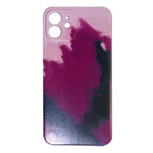CARATULA TPU ACUARELA IPHONE 12 LILA/VINO (6697241870544)
