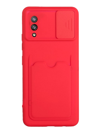 CARATULA TPU TARJETERO SAMSUNG A02 ROJA