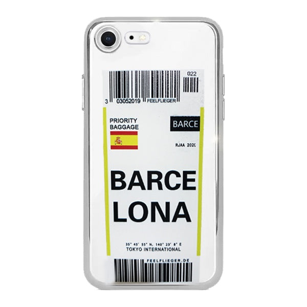 CARATULA TPU AEROPUERTO BARCELONA IPHONE 7/8/SE2/SE3 TRANSPARENTE