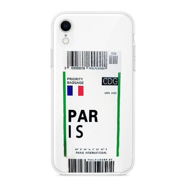 CARATULA TPU AEROPUERTO PARIS IPHONE XR TRANSPARENTE