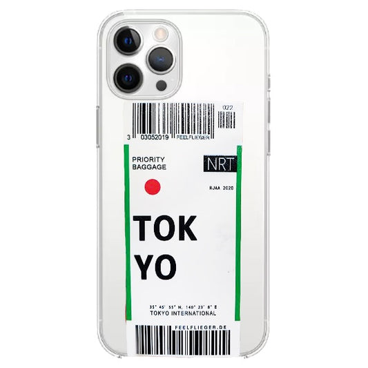 CARATULA TPU AEROPUERTO TOKYO IPHONE 12 TRANSPARENTE