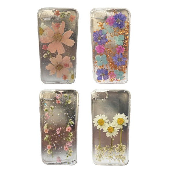 CARATULA DISENO FLORES IPHONE 7/8/SE2/SE3 TRANSPARENTE