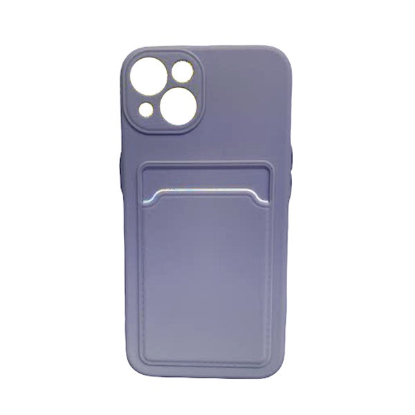 CARATULA TPU TARJETERO IPHONE 13 VIOLETA