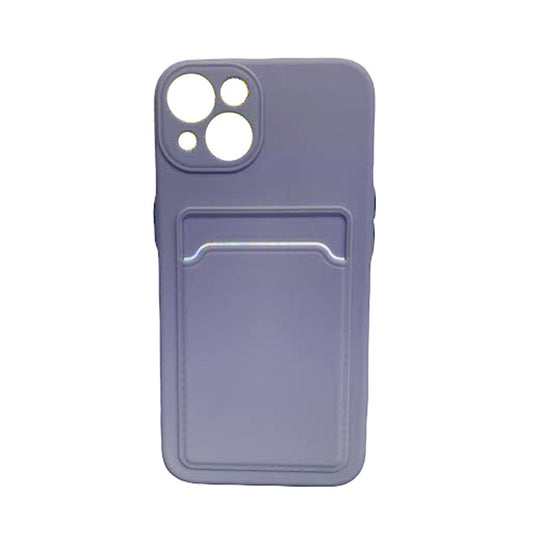 CARATULA TPU TARJETERO IPHONE 13 VIOLETA