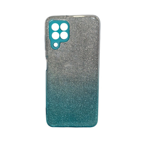 CARATULA TPU BRILLOS SAMSUNG A22 4G PLATA/AQUA
