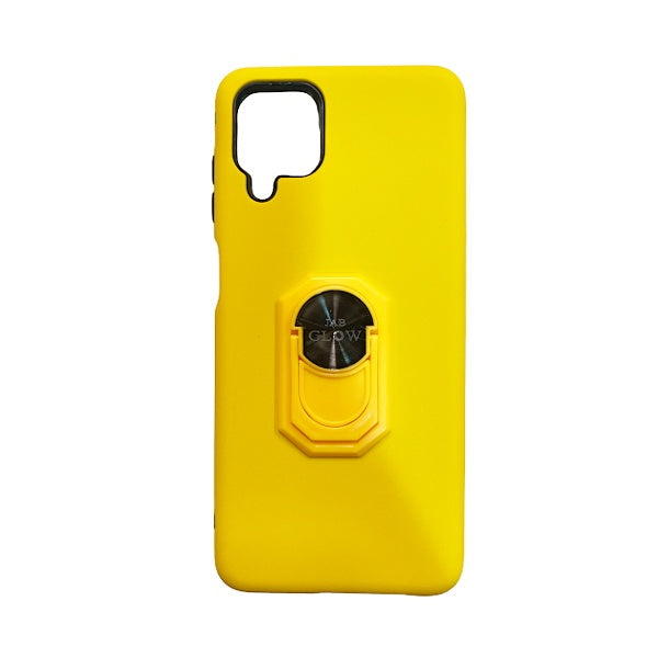 CARATULA LISA C/ANILLO SAMSUNG A12 4G AMARILLA