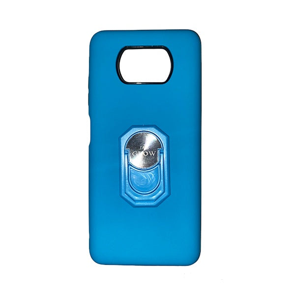 CARATULA LISA C/ANILLO XIAOMI POCO X3/X3NFC AZUL