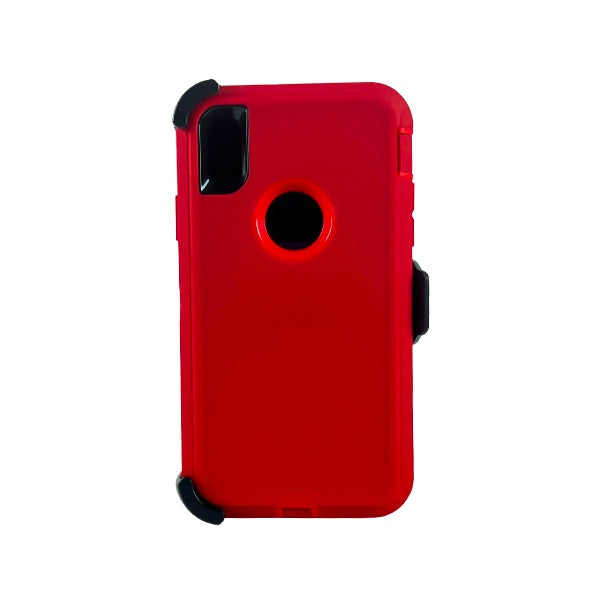 ESTUCHE TIPO DEFENDER IPHONE XR ROJA CON CLIP