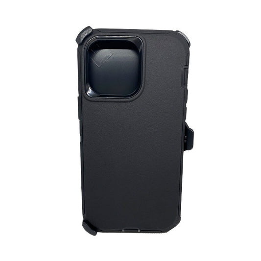 ESTUCHE TIPO DEFENDER IPHONE 14 PRO MAX NEGRO CON CLIP