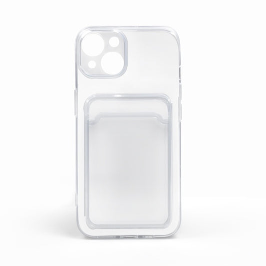 CARATULA TPU TARJETERO IPHONE 15/14 PLUS TRANSPARENTE