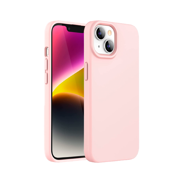CARATULA SILICON TIPO ORIGINAL S/LOGO IPHONE 14/13 ROSA