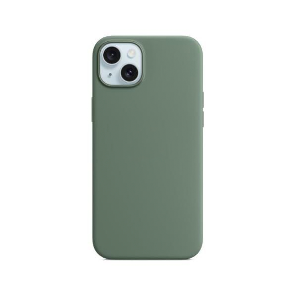 CARATULA SILICON TIPO ORIGINAL S/LOGO IPHONE 15/14/13 VERDE OLIVO