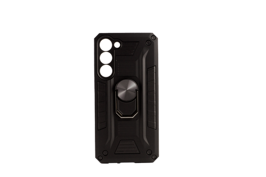 CARATULA ROBOT CON ANILLO SAMSUNG S23 PLUS NEGRA