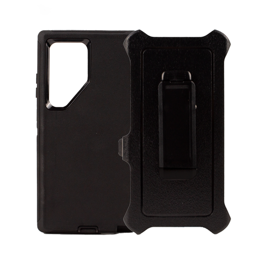 ESTUCHE TIPO DEFENDER SAMSUNG S24 ULTRA NEGRO CON CLIP