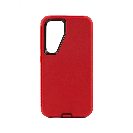 ESTUCHE TIPO DEFENDER SAMSUNG S25/S24 PLUS ROJO CON CLIP