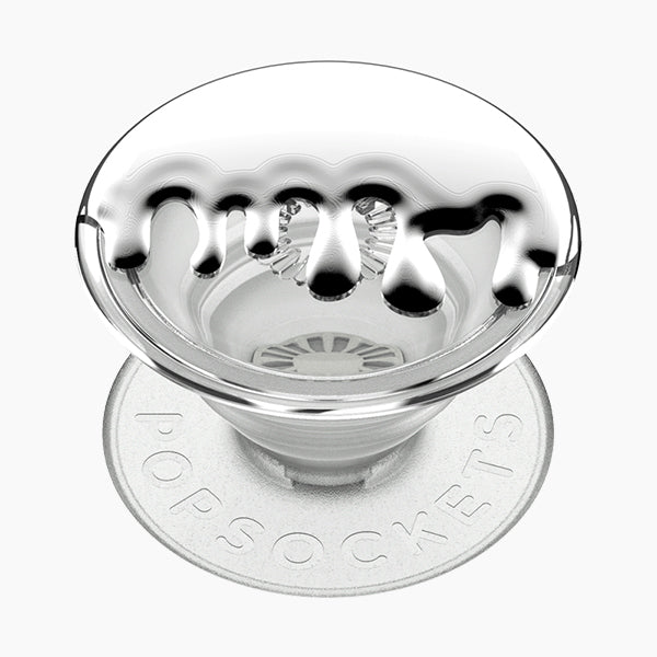 POPSOCKETS ORIGINAL 2G CHROME DRIP SILVER CLR
