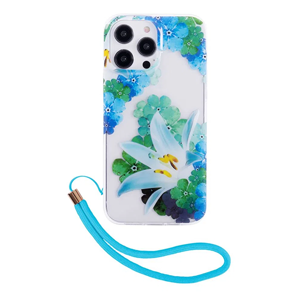 CARATULA GLAM LILY STRAP IPHONE 11 AZUL