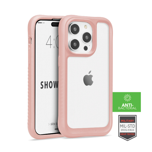 CARATULA SHOWCASE GRIP IPHONE 14 PRO MAX ROSA/CLEAR 40-0059009