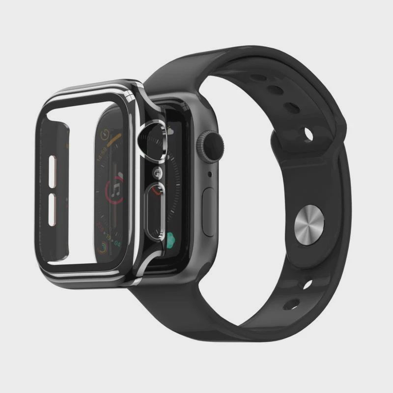 CARATULA ELECTROPLATING C/TEMPLADO APPLE WATCH ULTRA 49mm NEGRA
