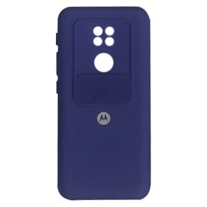 CARATULA SILICON C/PROTECTOR CAMARA MOTOROLA MOTO G9 PLAY NAVY