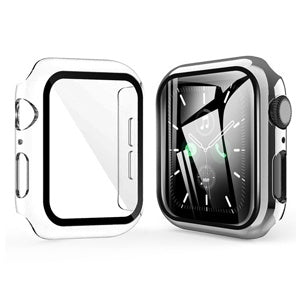 CARATULA ELECTROPLATING C/TEMPLADO APPLE WATCH 4 40mm TRANSPARENTE (6697228075216)