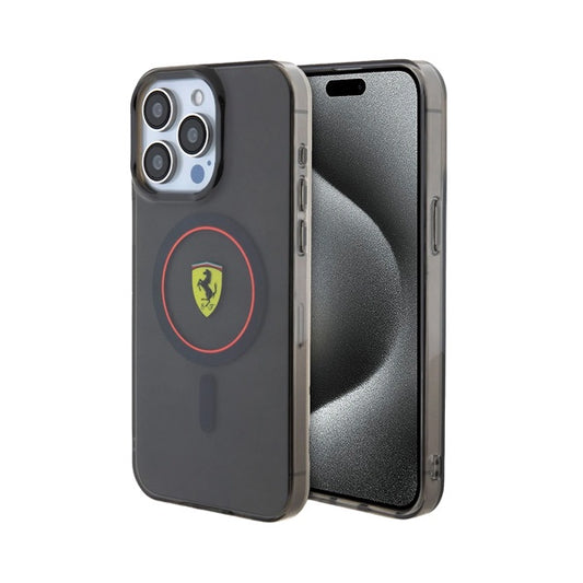 CARATULA FERRARI SMOKED MAGSAFE NEGRO IPHONE 15 PRO MAX