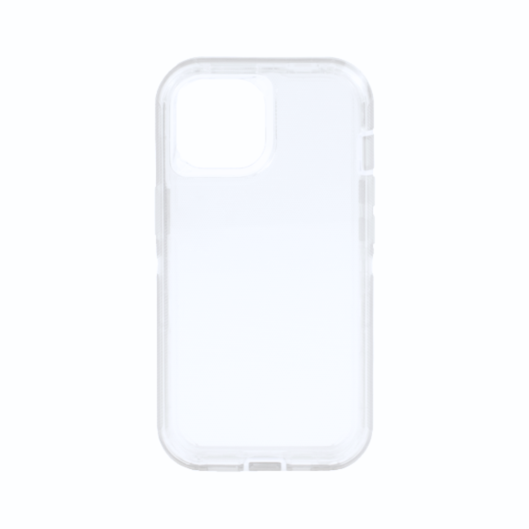 CARATULA 2 EN 1 COLOR CASE IPHONE 12/12 PRO TRANSPARENTE