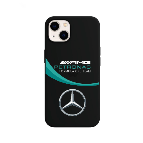 CARATULA SILICON MERCEDES BENZ IPHONE 15/14/13 NEGRA