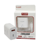 CARGADOR DE PARED TIPO C / USB 20W BLANCO