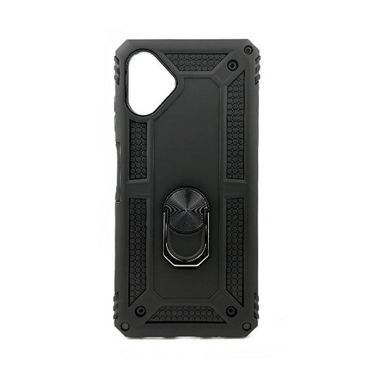 CARATULA ROBOT CON ANILLO SAMSUNG A06 NEGRA