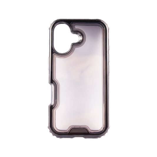 ESTUCHE TIPO OTTER IPHONE 16 TRANSPARENTE/NEGRO