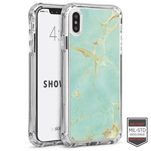 CARATULA SHOWCASE IPHONE XS MAX MARBLE TURQUOISE BLUE 40-0008053 (6697198223568)