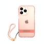 CARATULA GUESS TRANSLUCENT STRIPE IPHONE 13 PRO MAX/12 PRO MAX ROSA