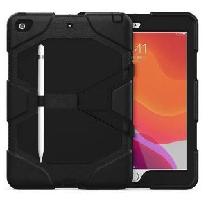 FUNDA TIPO SURVIVOR IPAD 7/8 10.2 C/PORTA PLUMA NEGRA (6696983724240)