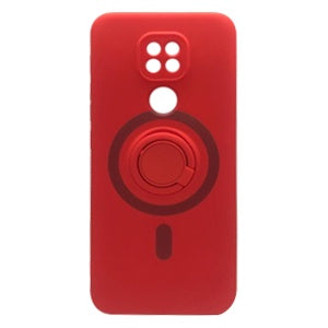CARATULA TPU CON ANILLO MOTOROLA MOTO G9 PLAY ROJA (6696991424720)