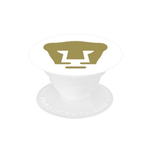 SUJETADOR POPSOCKETS LIGA MX PUMAS BASE BLANCA/ESCUDO BLANCO (6696948662480)